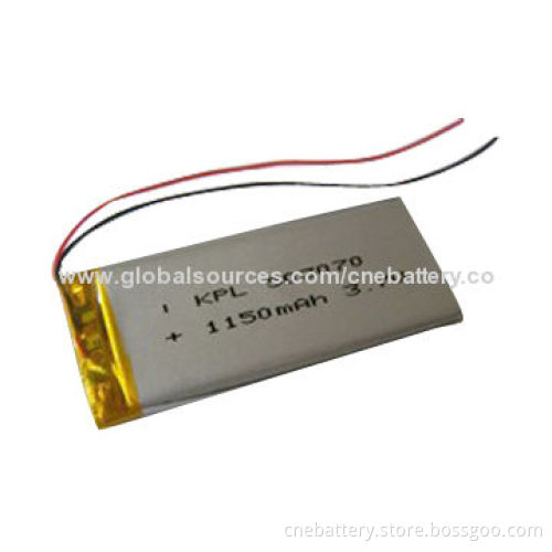 Lithium Polymer Battery, 3.7V1100mAh PL035570P For Portable Television